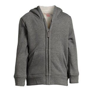 Wonder Nation Boys’ Faux Shearling Hoodie Jacket, Size XS (4-5)